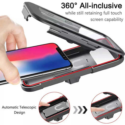 KJDESIGN Waterproof Bike Bicycle Cell Phone Holder for Motorcycle - Bike Bicycle Handlebars, 360° Adjustable Universal Motorcycle Phone Mount Bike Mobile Phone Holder with TPU Touch-Screen